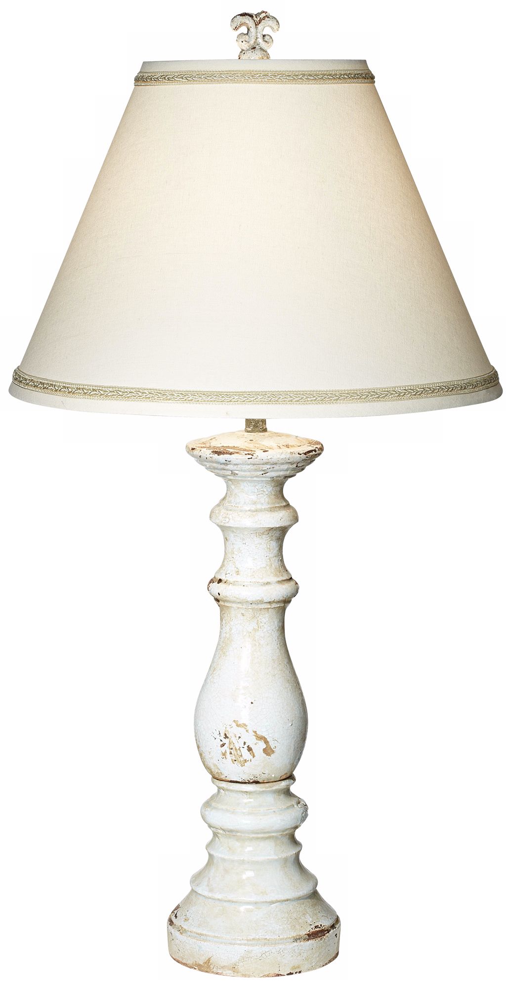 Possini Blue Tuscan Candlestick Console Lamp