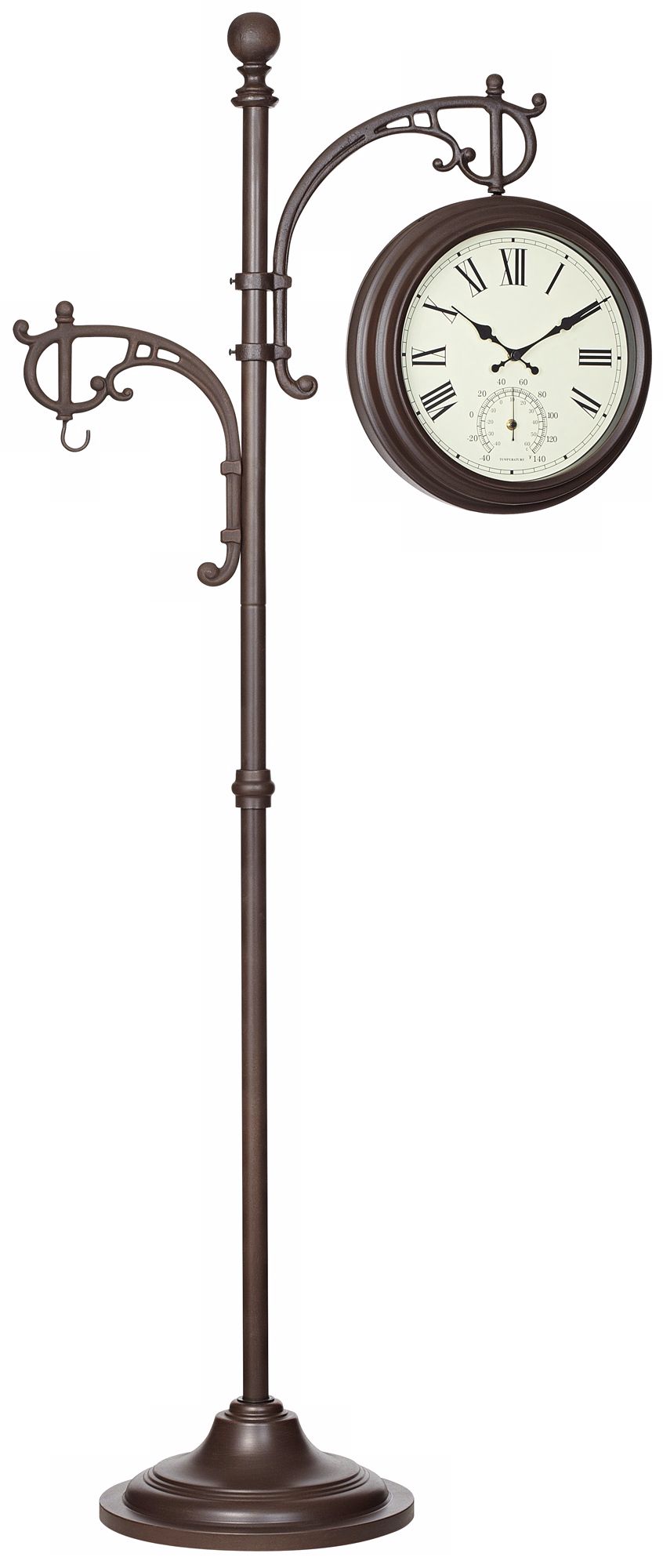 Bronze Indoor and Outdoor 6 Foot Adjustable Floor Clock