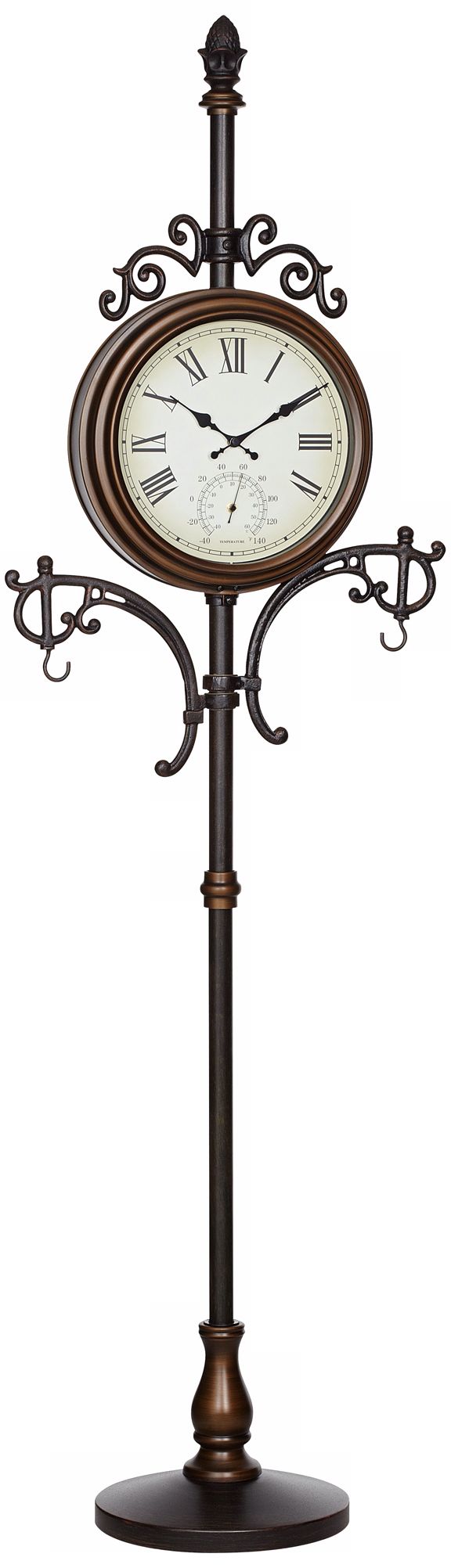 Bronze Indoor and Outdoor 6 1/2 Foot Adjustable Floor Clock