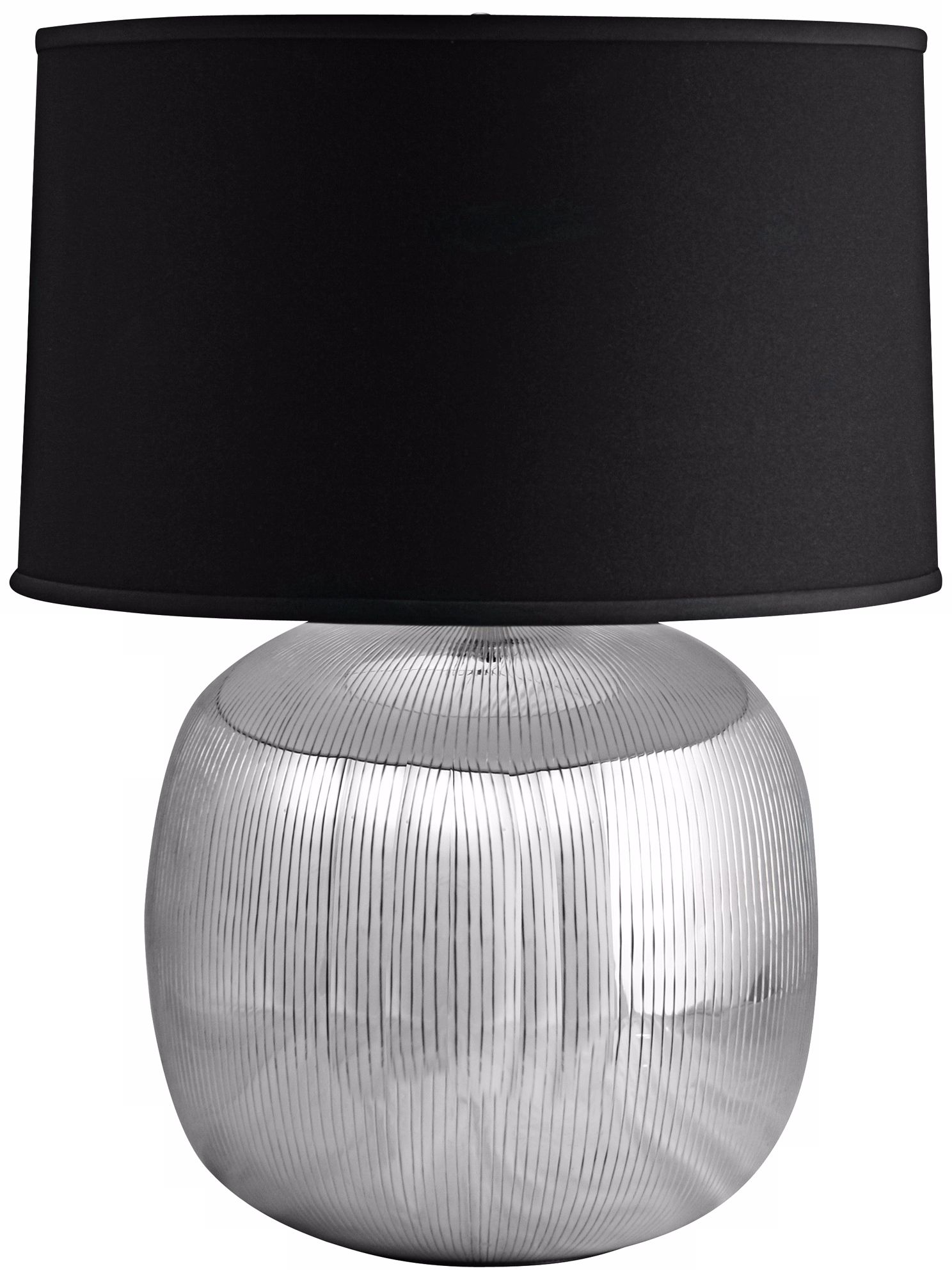 Serrated Aluminum Orb Table Lamp