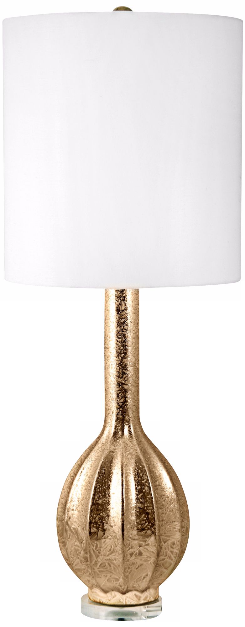 Fluted Gold Ceramic Table Lamp