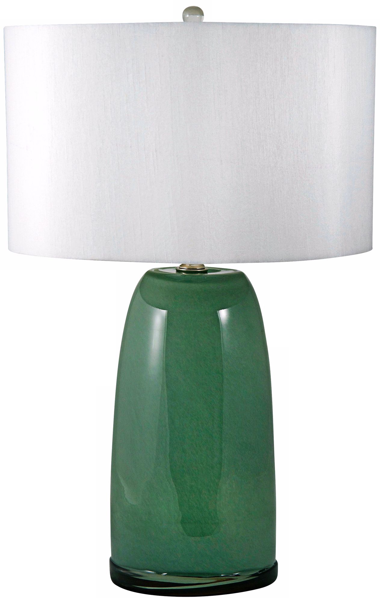 Mouth-Blown Green Glass Table Lamp