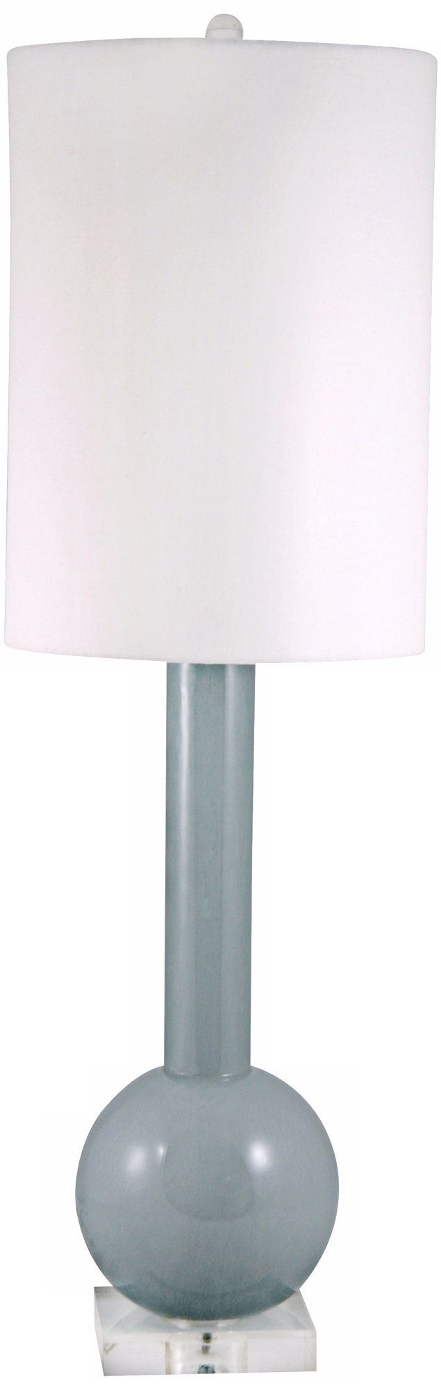 Bottle Neck Gray Glass Table Lamp