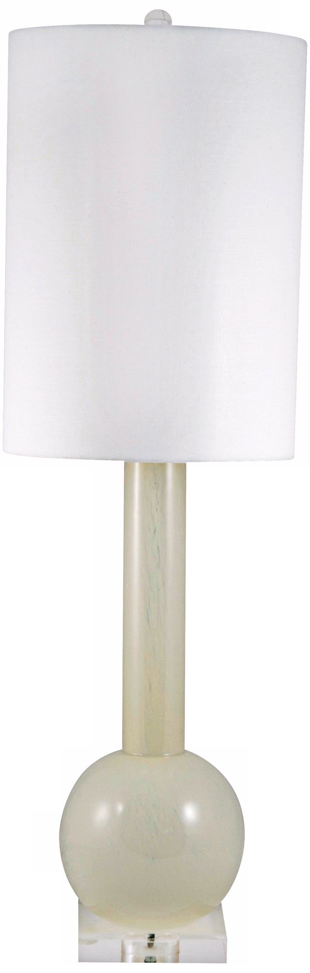 Bottle Neck Cream Glass Table Lamp