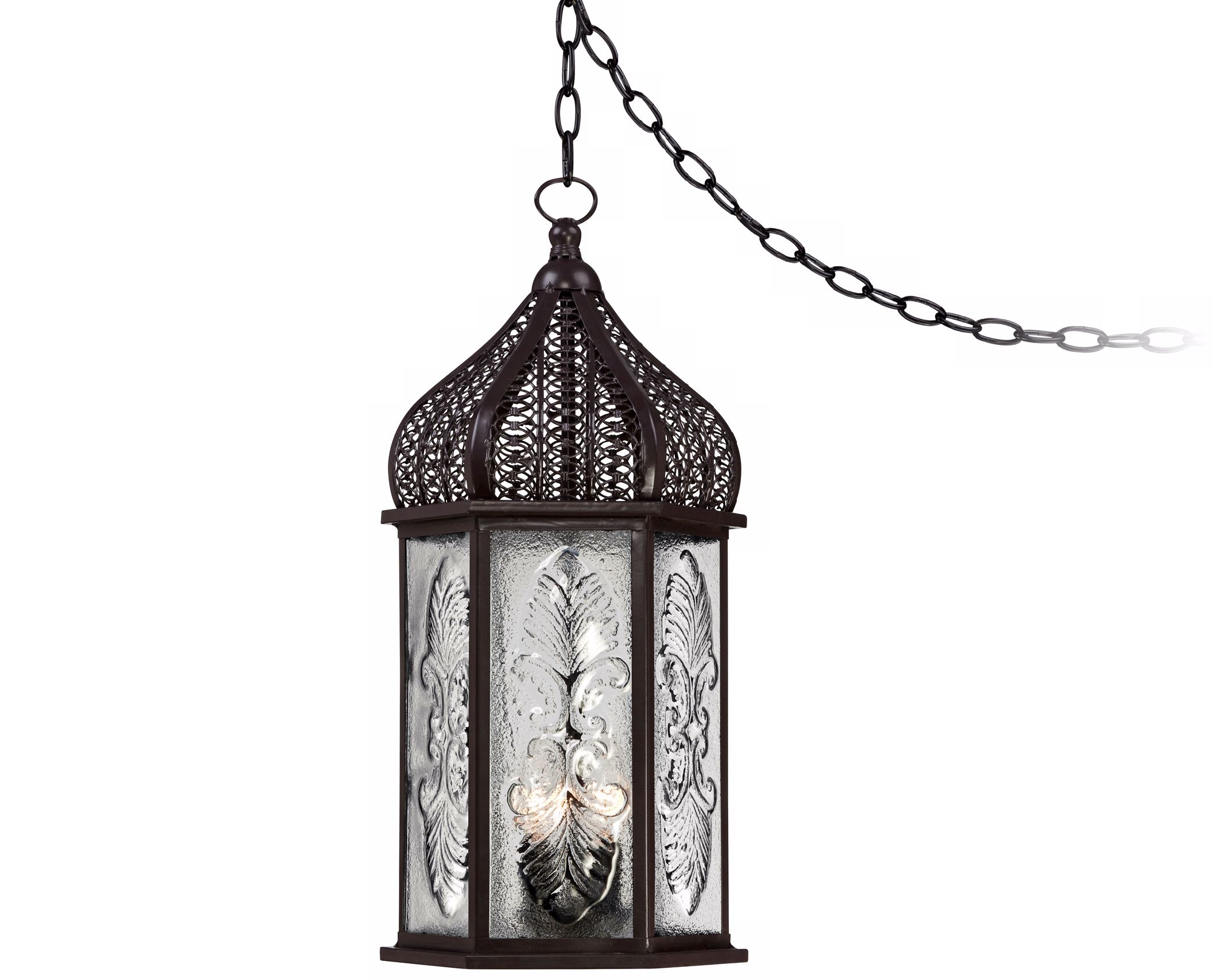 Roman Bronze 22" High 3 Light Swag Lantern