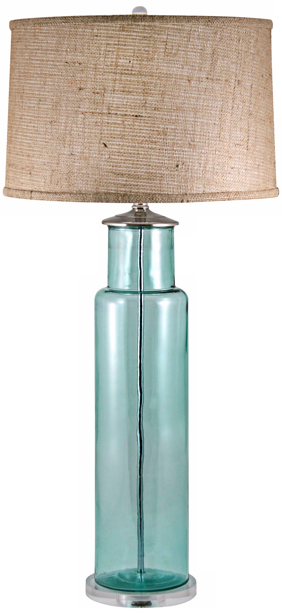 Recycled Aqua Glass Table Lamp