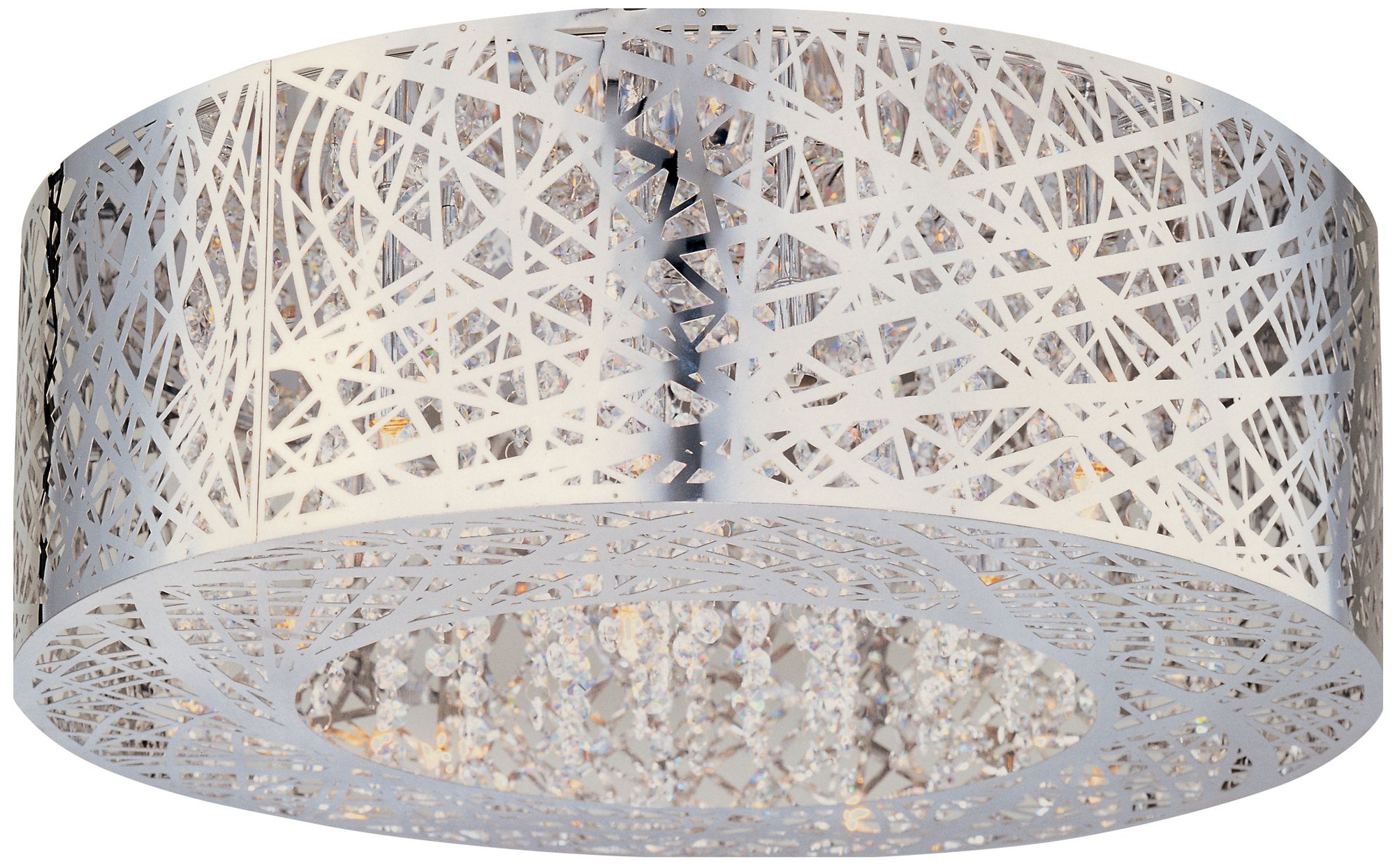 ET2 Inca Web 23 1/2" Wide Polished Chrome Ceiling Light