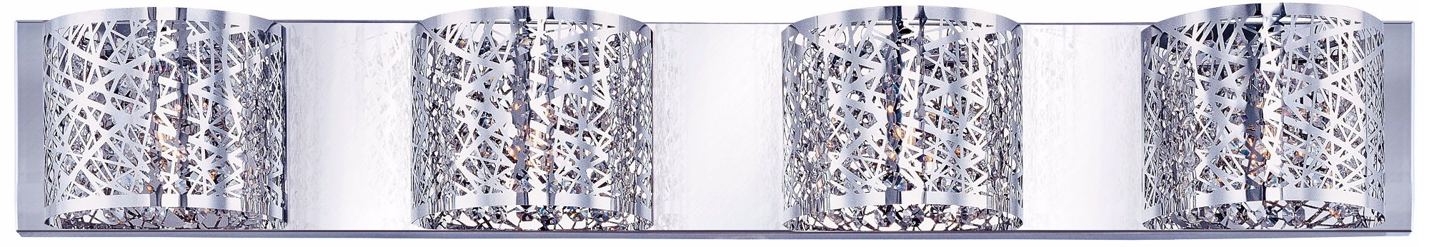 ET2 Inca Web 32 3/4" Wide Polished Chrome Bathroom Light