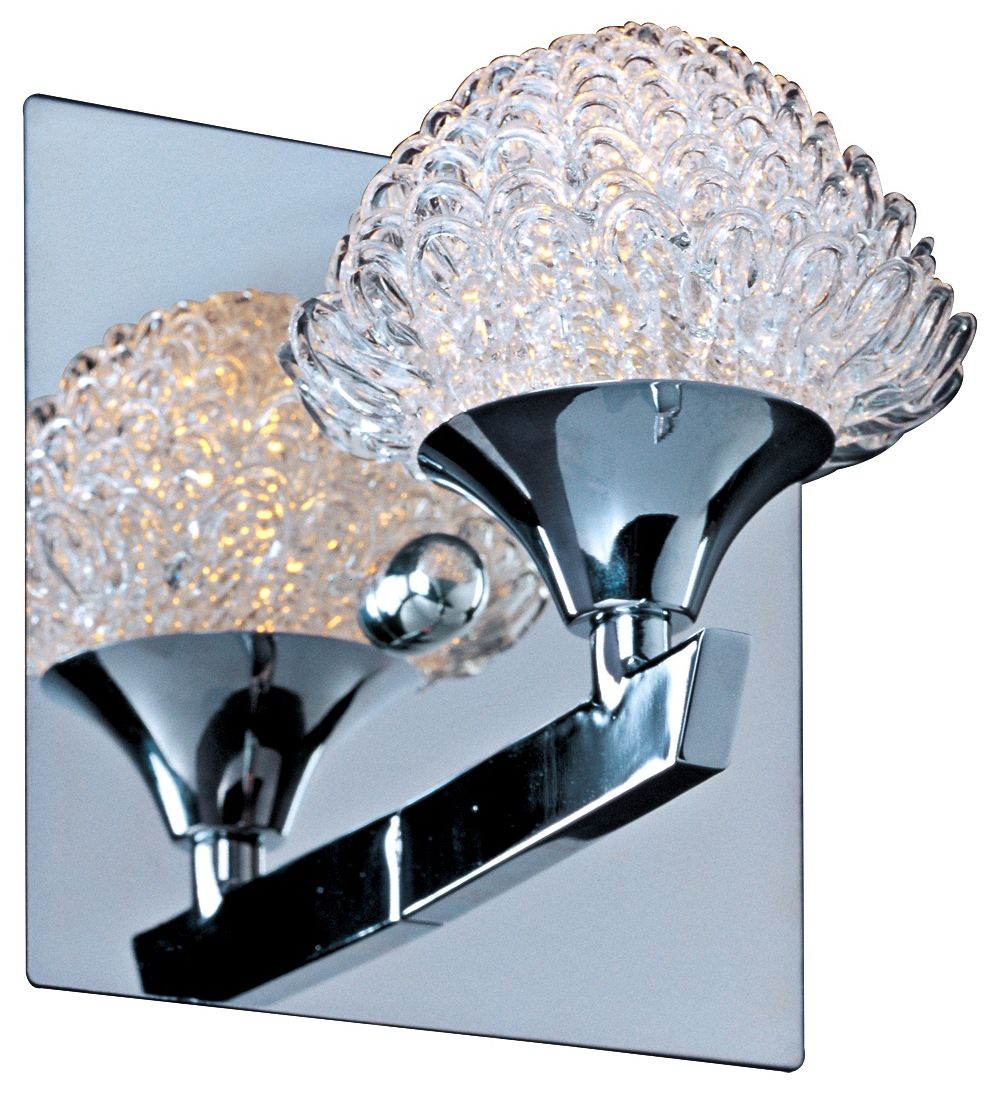 ET2 Blossom 6" Wide Chrome and Crystal Wall Sconce
