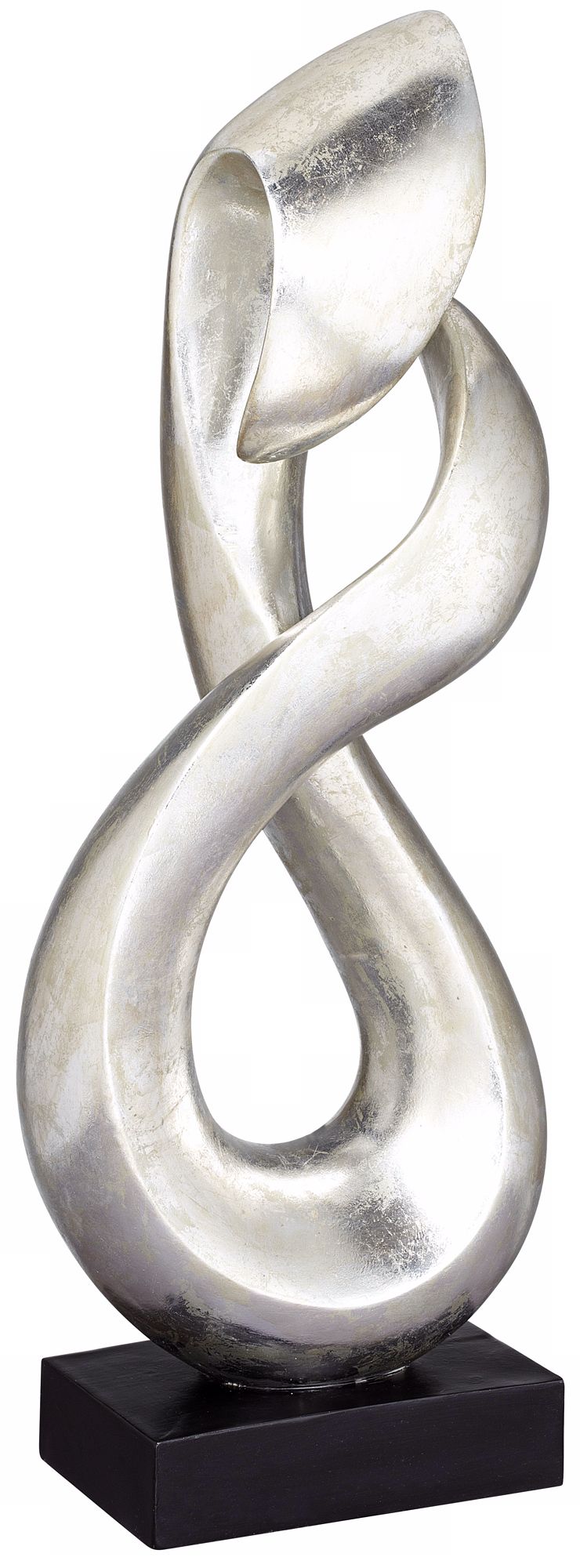 Silver Leaf Open Infinity Sculpture