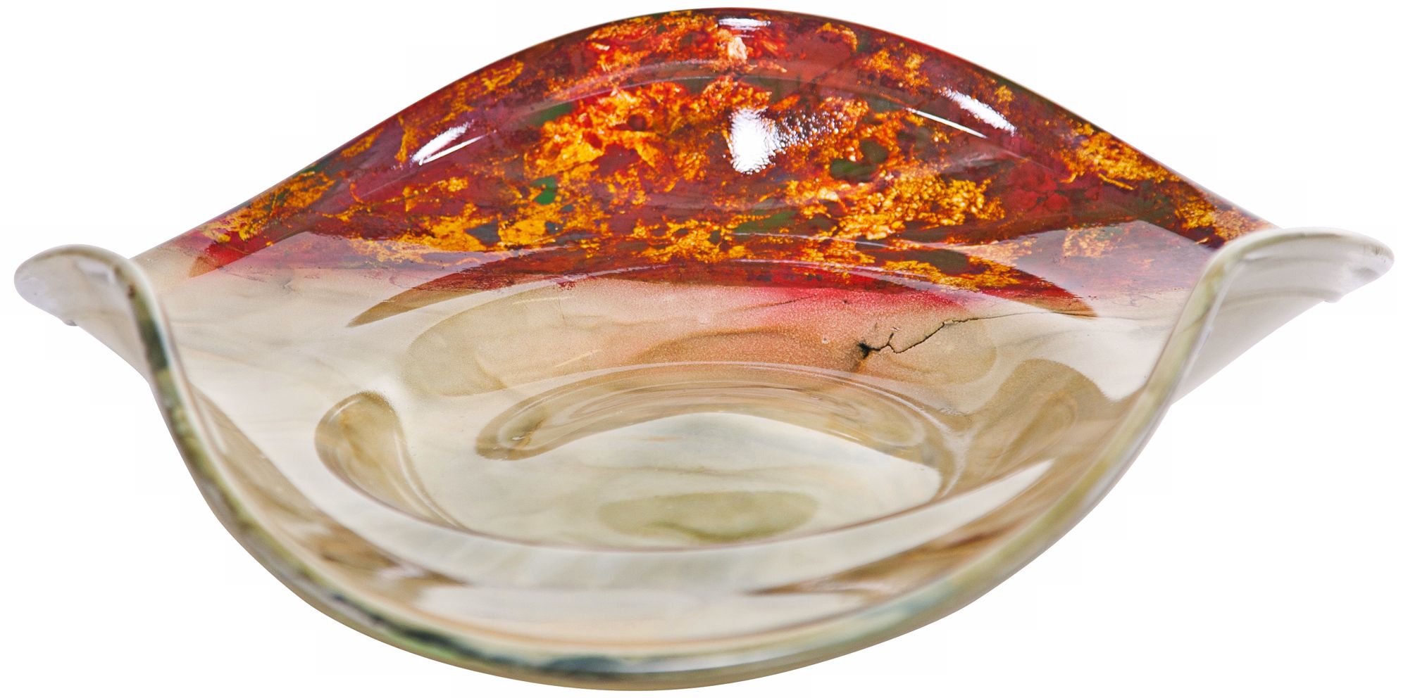 Salsa Curved Art Glass Charger Plate