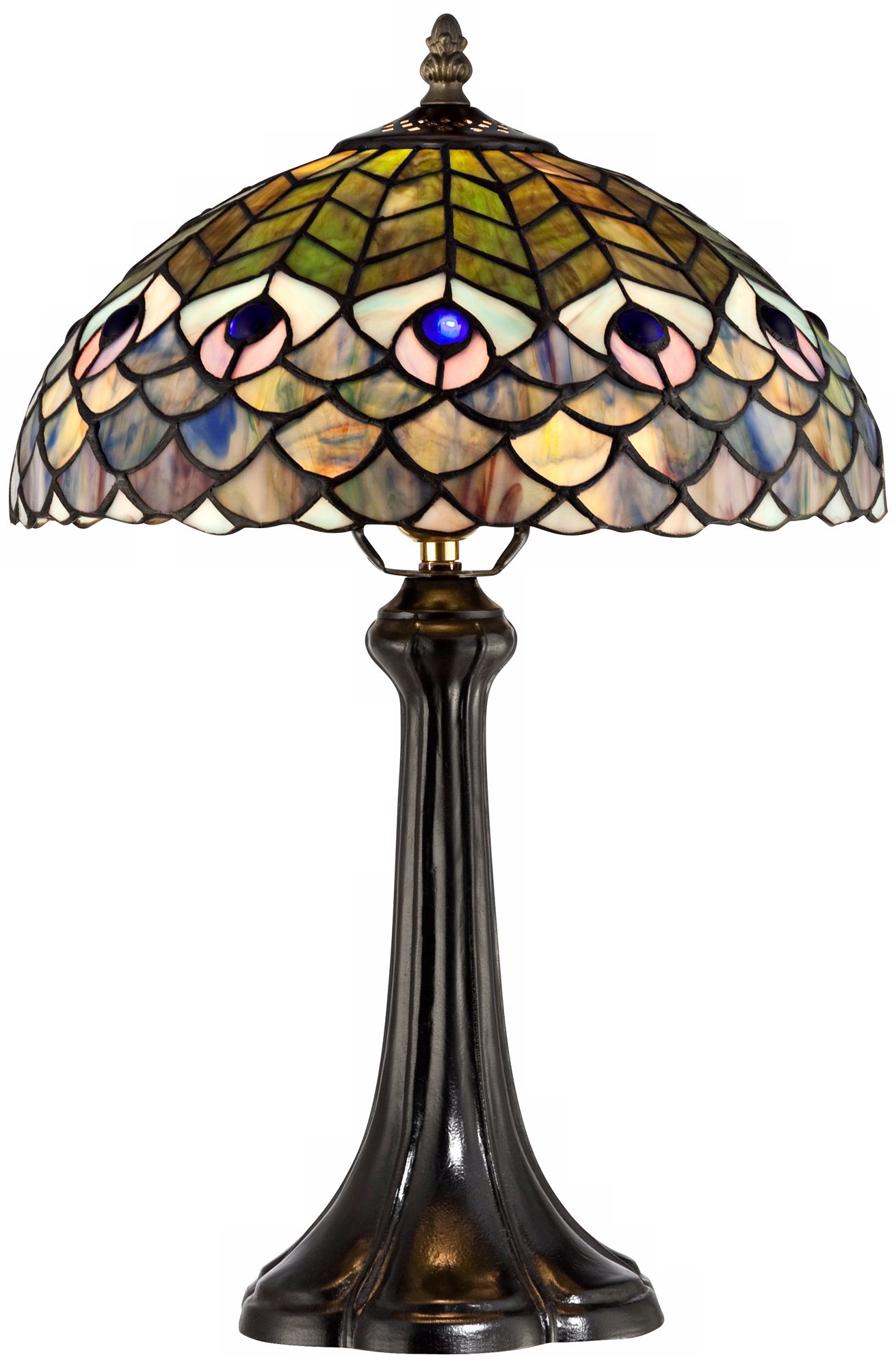 Fish Scale Tiffany Style Accent Lamp