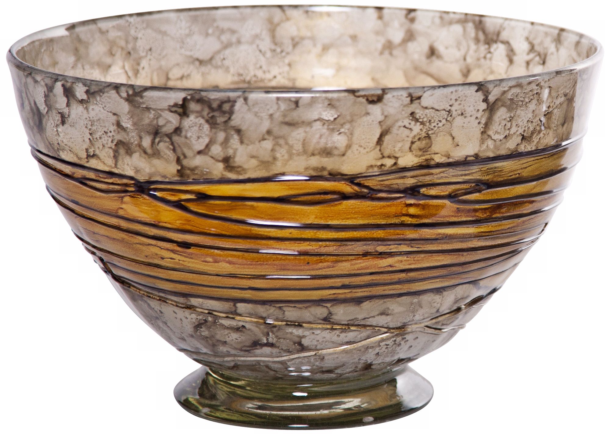 Lemon Twist Small Decorative Art Glass Bowl