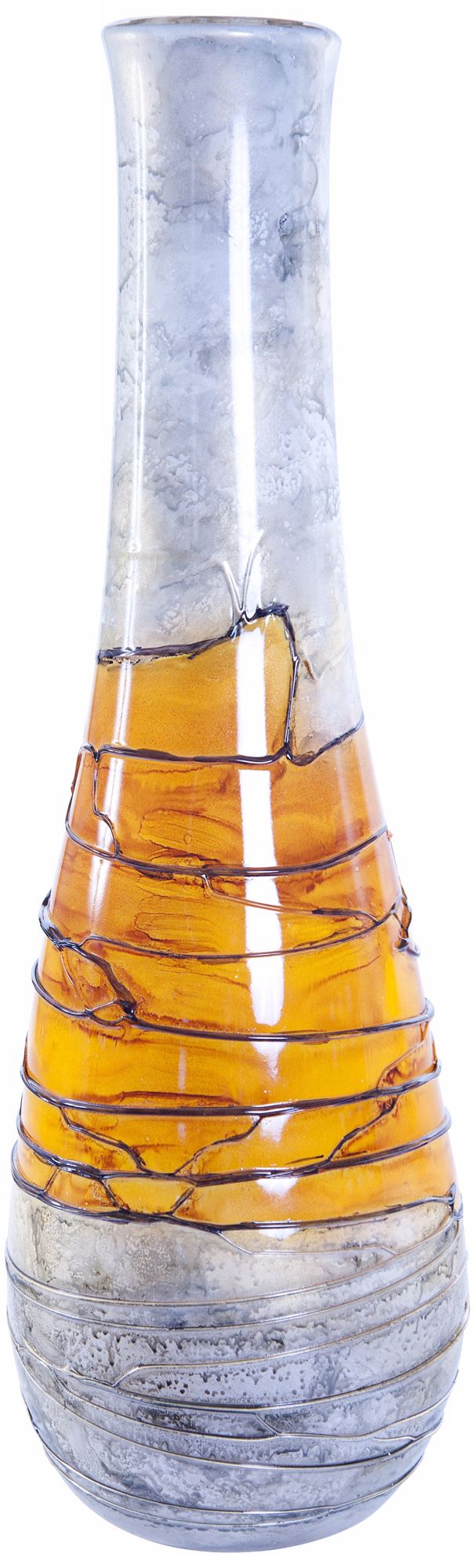 Lemon Twist Tall Decorative Glass Bottle