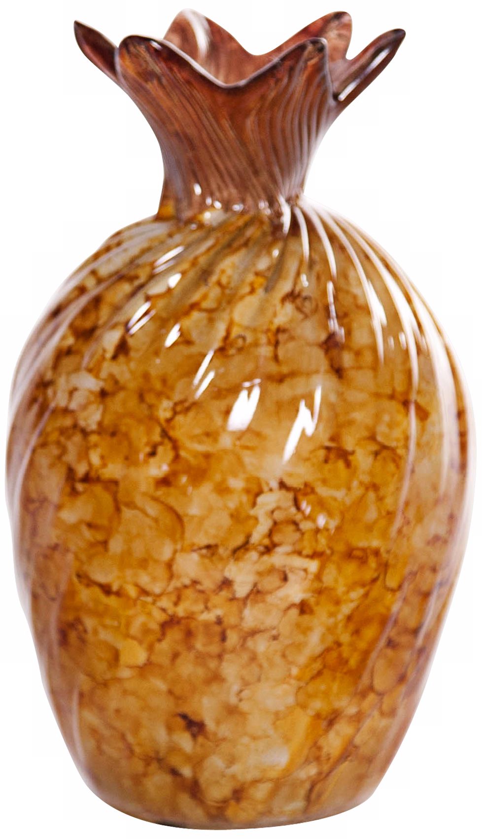 Art Glass Pineapple Decorative Vase
