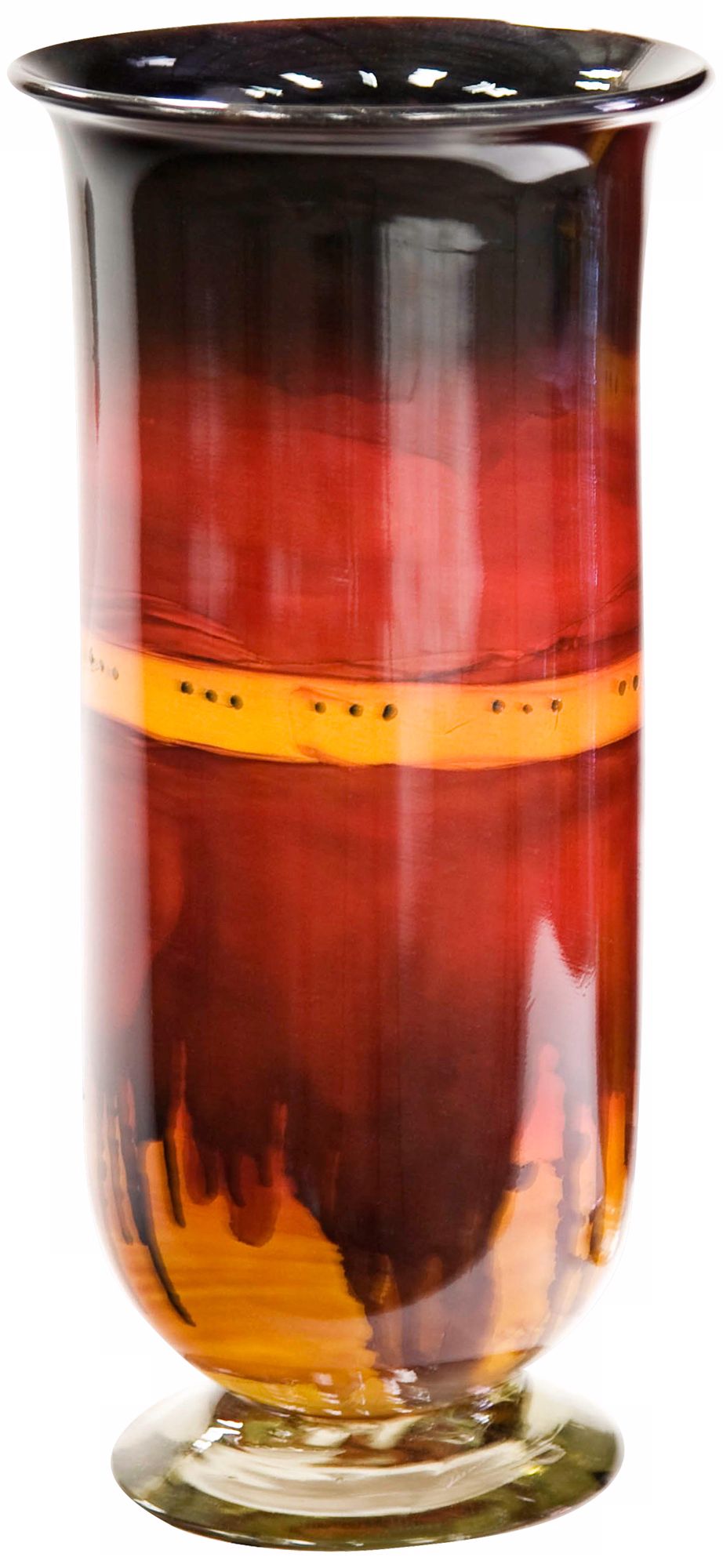 Desert Drip Hand-Painted Small Recycled Glass Hurricane