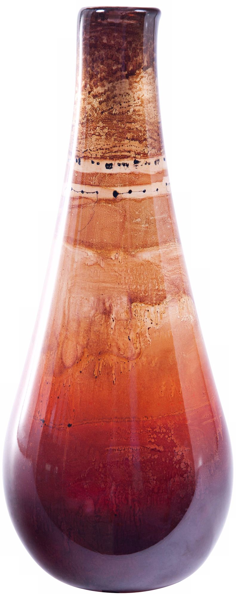Cranberry Small Decorative Glass Bottle