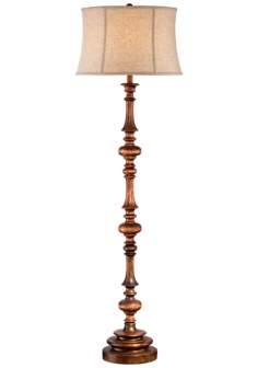 Column Floor Lamps on Walnut Turned Column Wood Floor Lamp