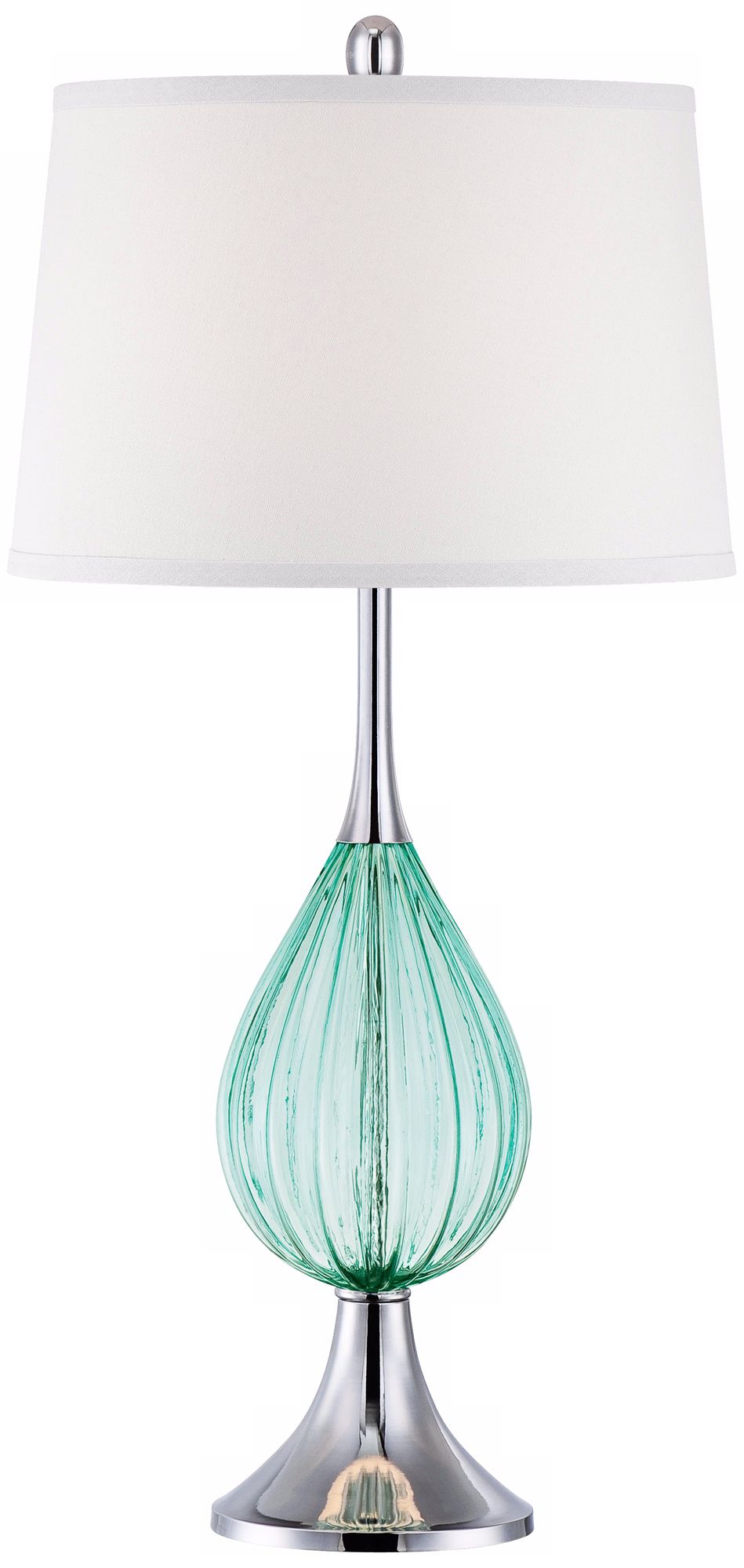 Possini Euro Design  Fluted  Glass Teardrop Lamp