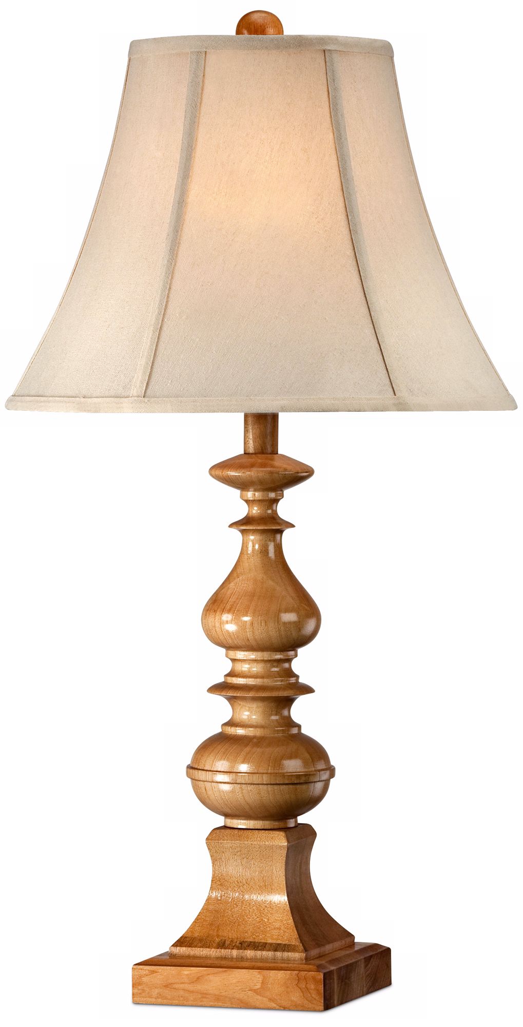 John Timberland™  Small Wooden Candlestick Table Lamp