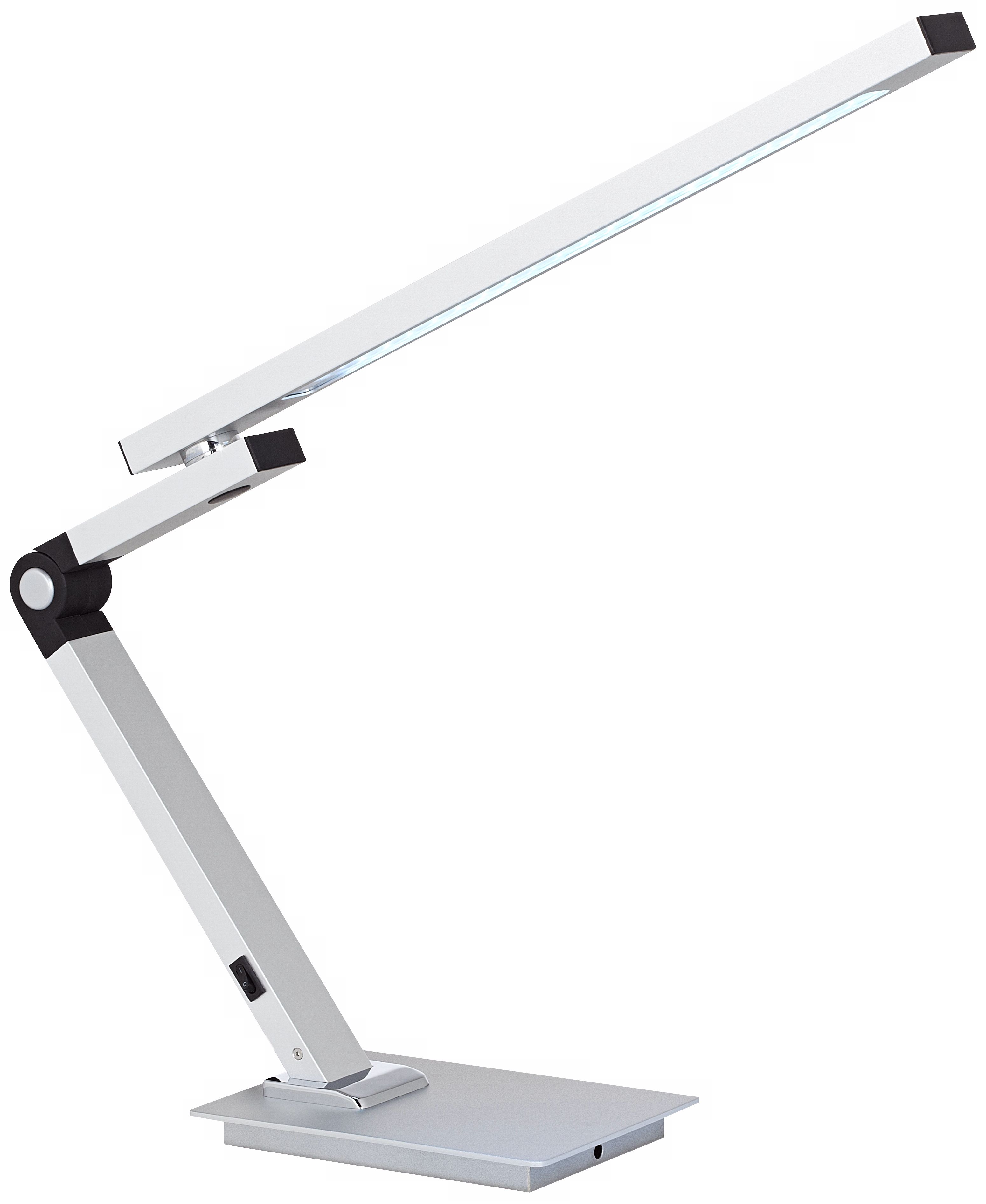 Silver Aluminum Adjustable LED Desk Lamp
