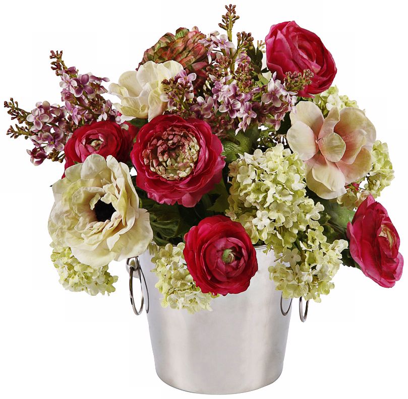 Jane Seymour Garden Flower 13" High Arrangement in Vase