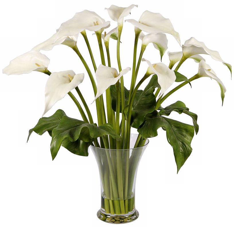Jane Seymour 29" Calla Lilies Arrangement of Faux Flowers