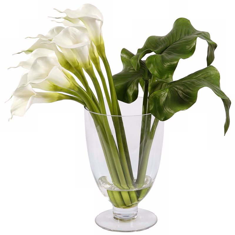 Jane Seymour 22" Calla Lilies Arrangement of Faux Flowers