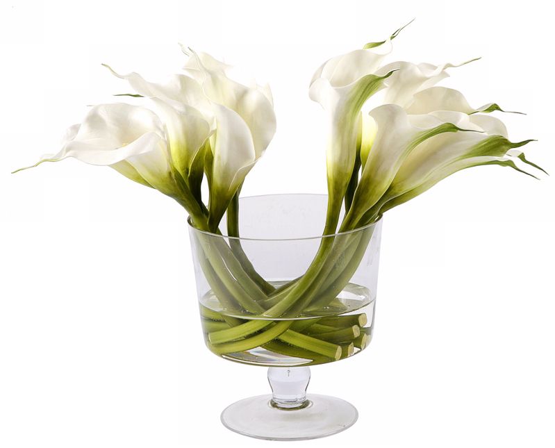Jane Seymour 14" Calla Lilies Arrangement of Faux Flowers