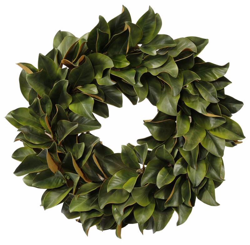 Jane Seymour 30" Green Faux Magnolia Leaf Wreath