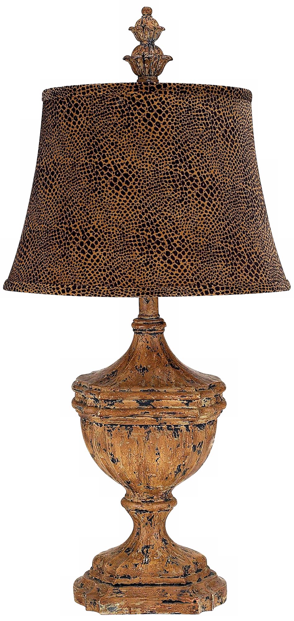 Imperator Boa Print Shade Aged Cider Buffet Lamp