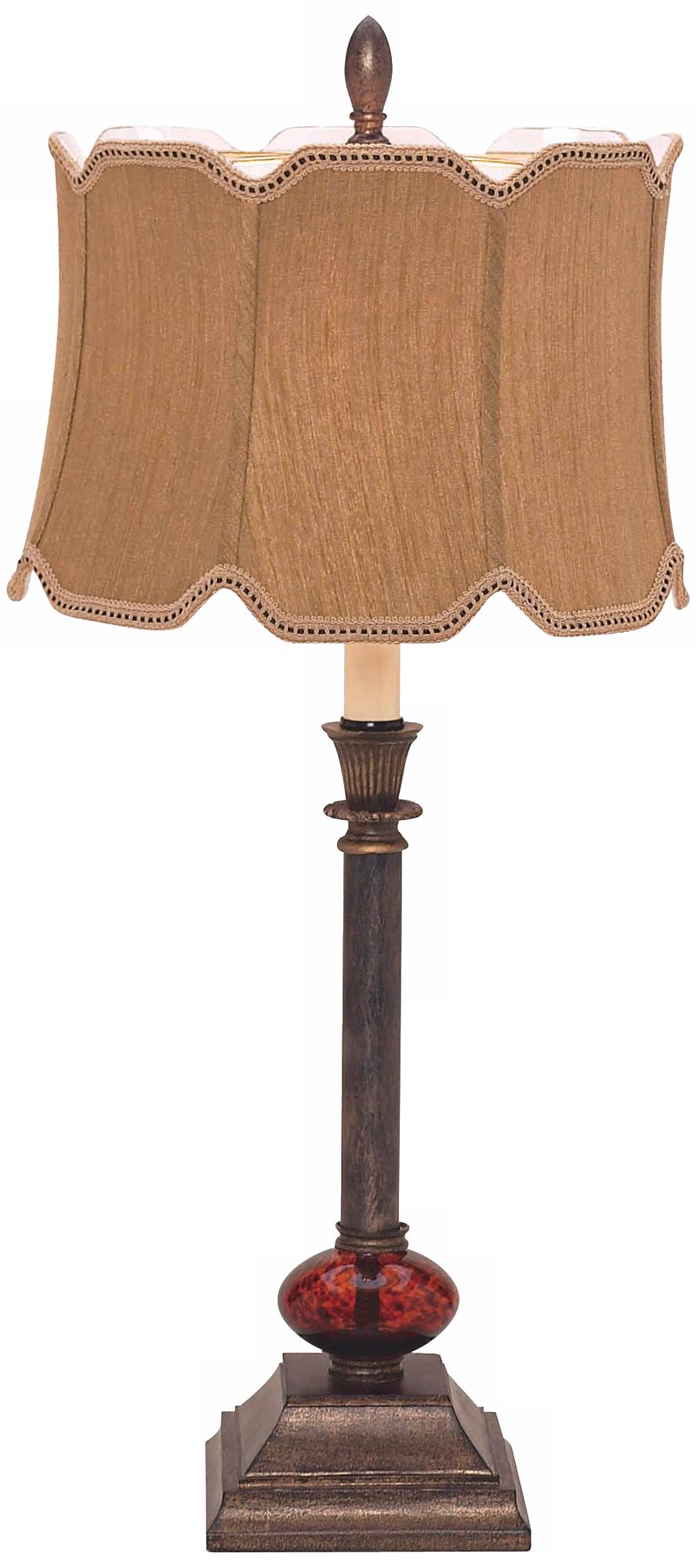 Delilah Tortoise Ball Accent Metal Buffet Lamp