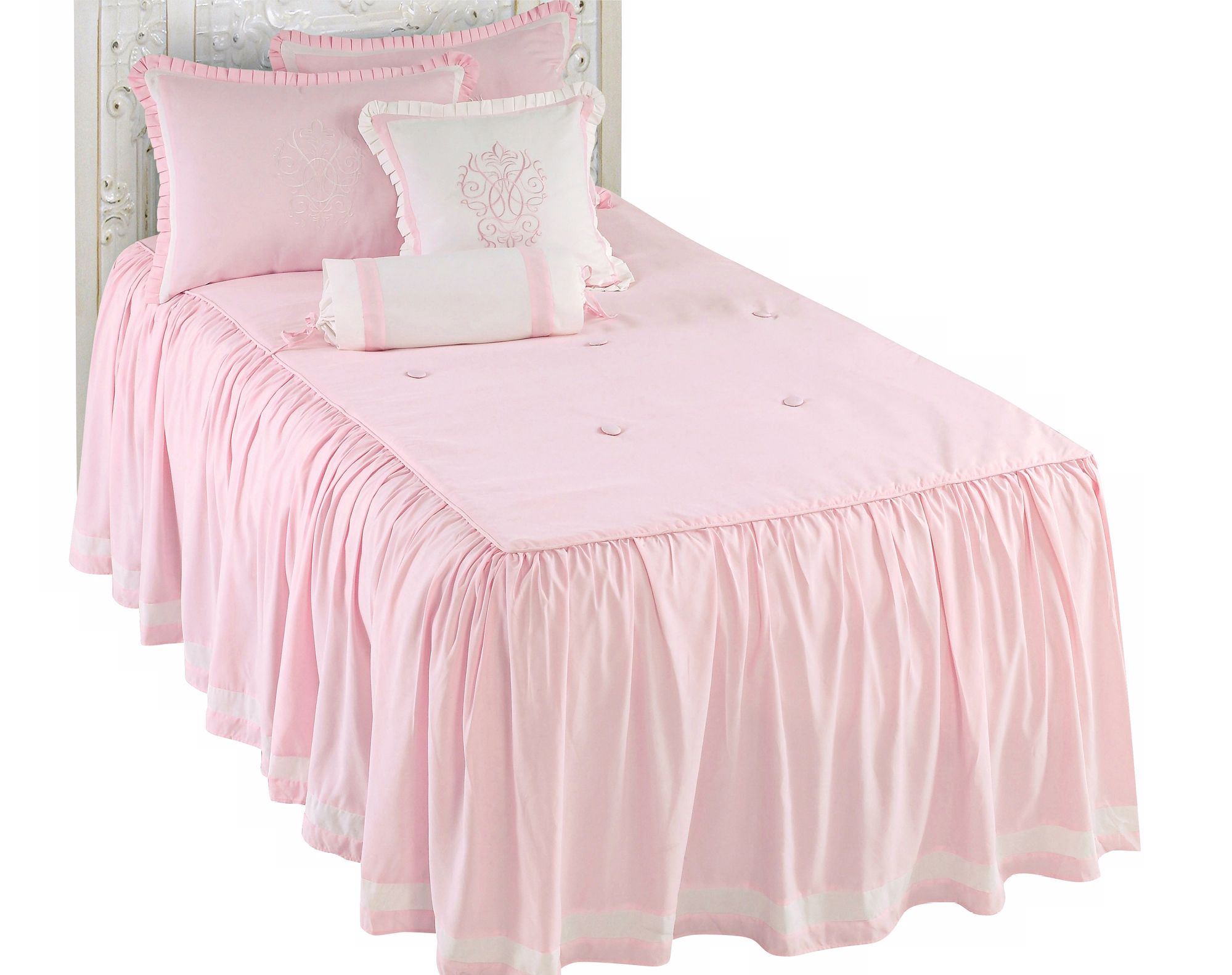 Daphne 5-Piece Pink and White Full Comforter Set