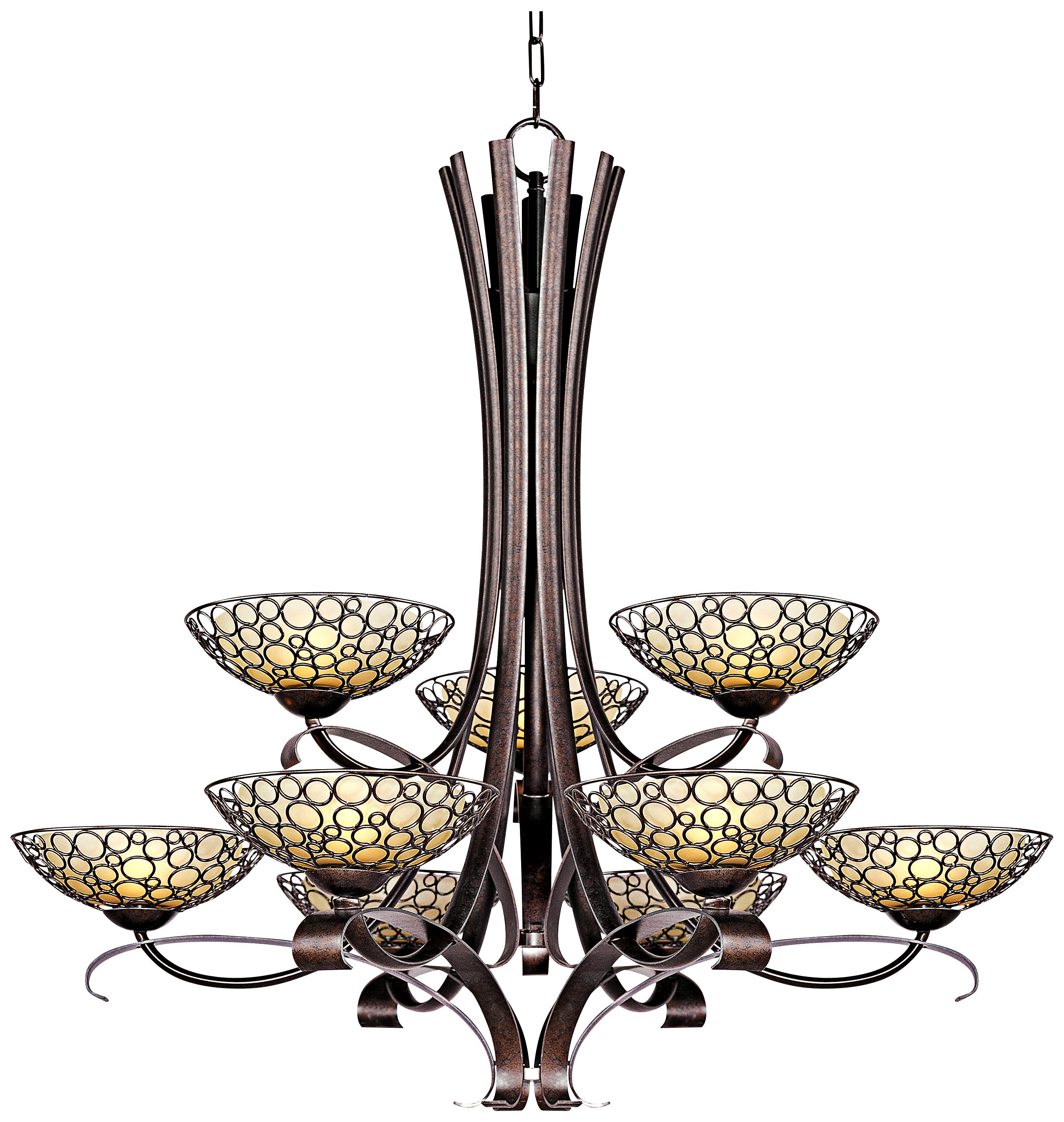 Maxim Meridian 40" Wide Umber Bronze Chandelier