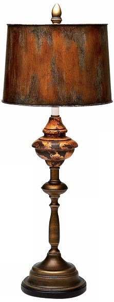 Thames Aged Copper Bronze Metal Buffet Lamp