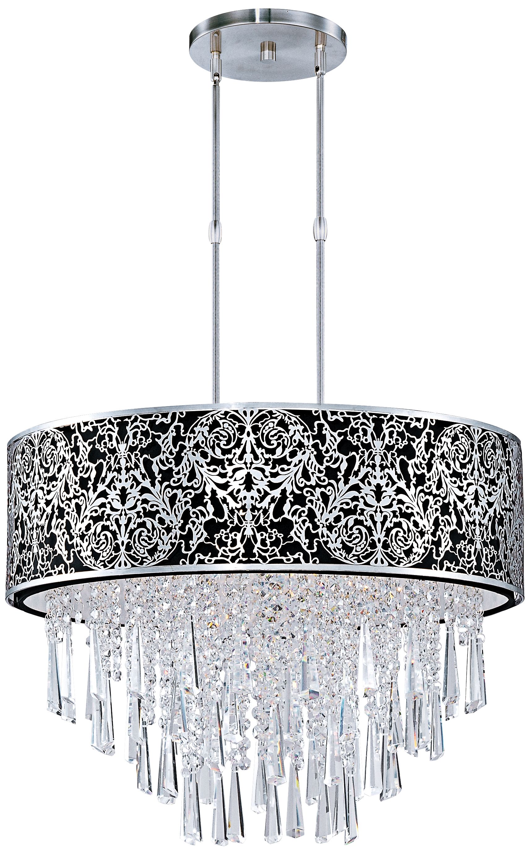 Maxim Rapture 21" Wide Black and Satin Nickel Pendant Light