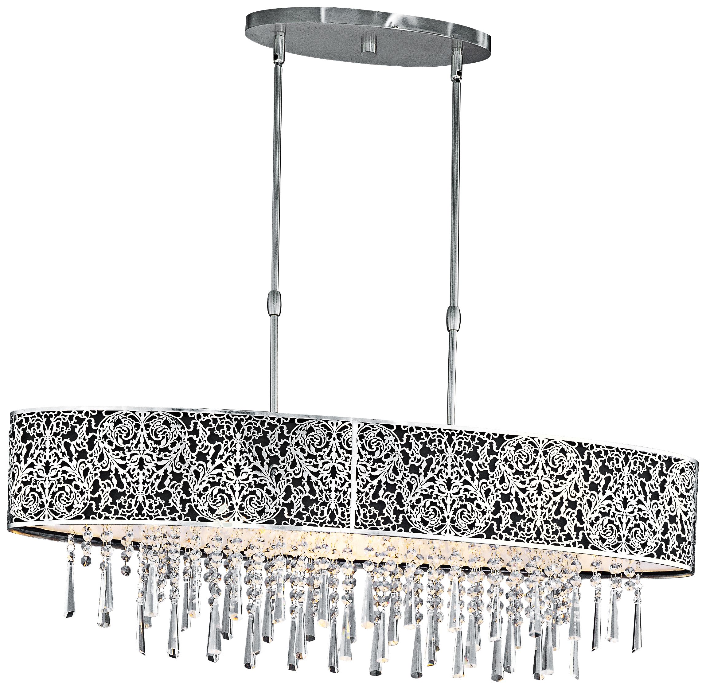 Maxim Rapture 37 3/4" Black and Nickel Island Chandelier