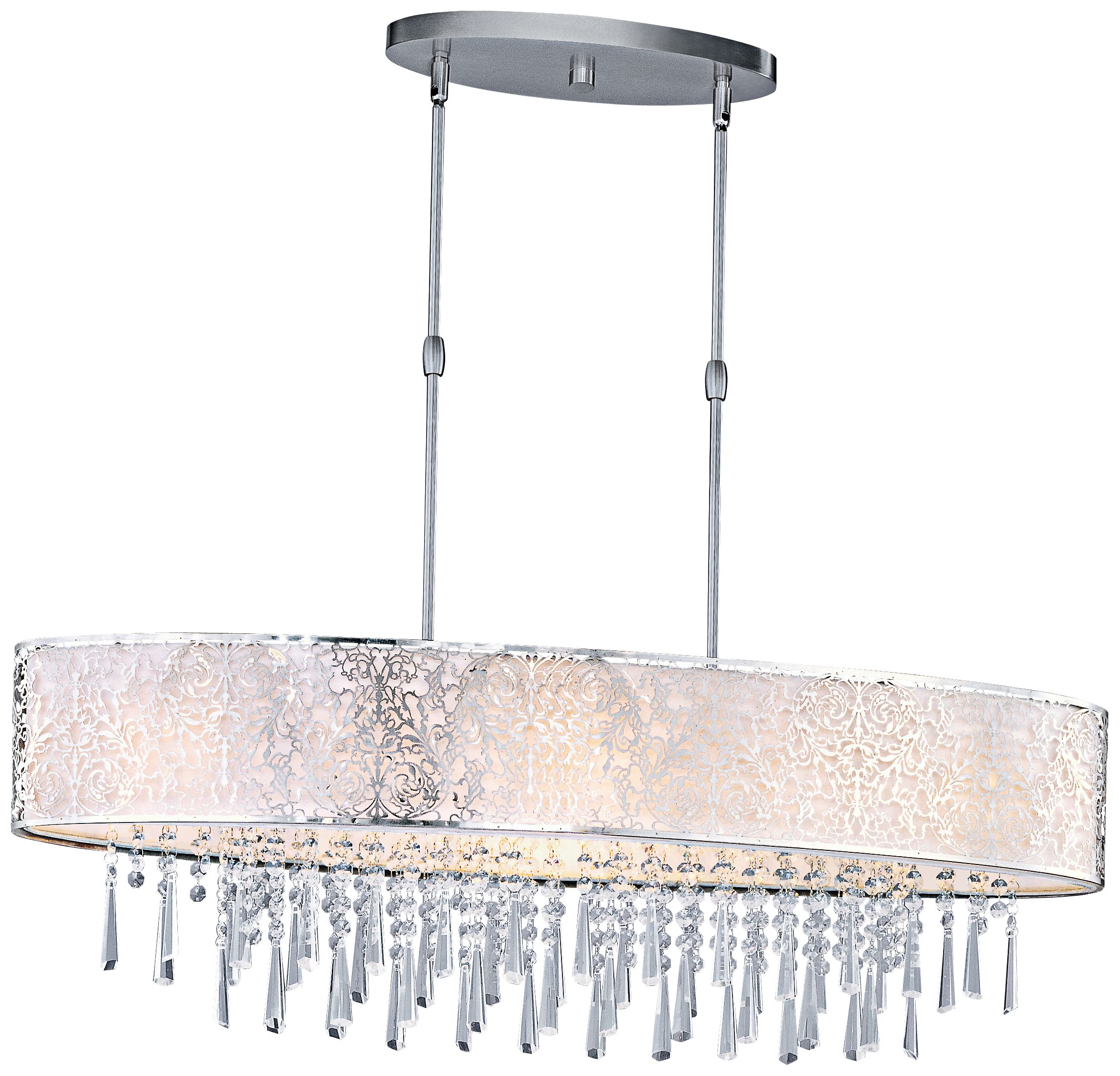 Maxim Rapture 37 3/4" Wide White and Satin Island Chandelier