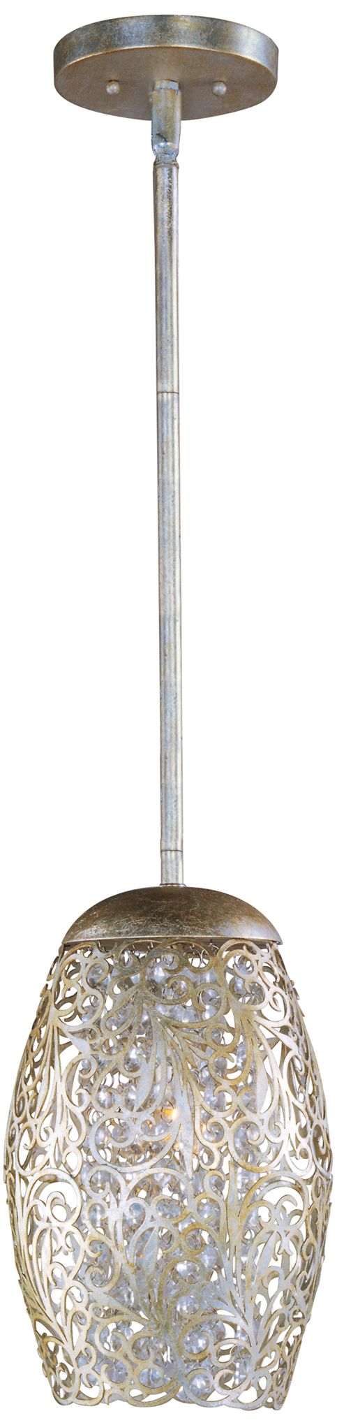 Maxim Arabesque 6 1/2" Wide Golden Silver Mini Pendant