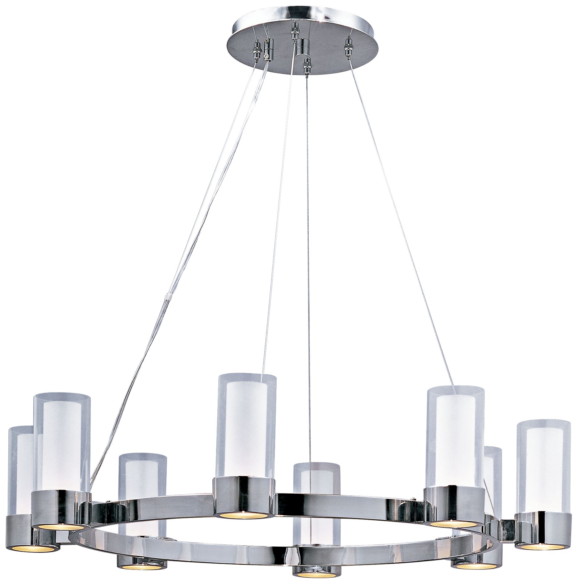 Maxim Silo 32" Wide Polished Chrome Chandelier