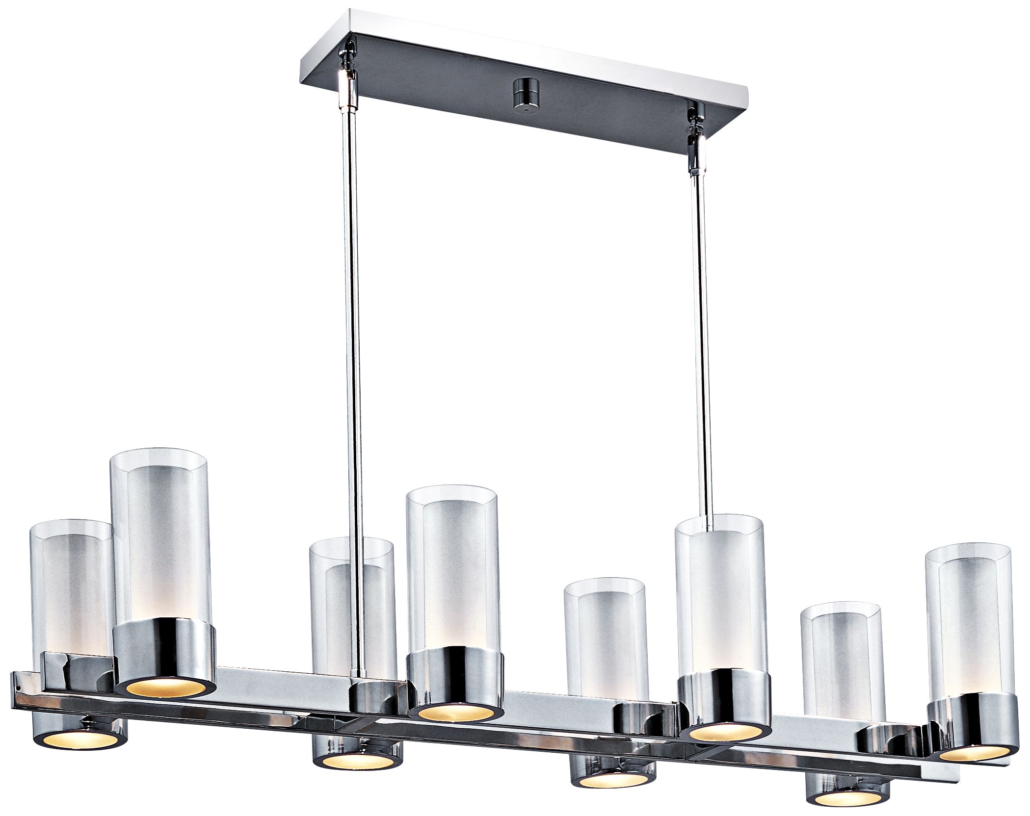 Maxim Silo 35 1/4" Wide Polished Chrome Island Light