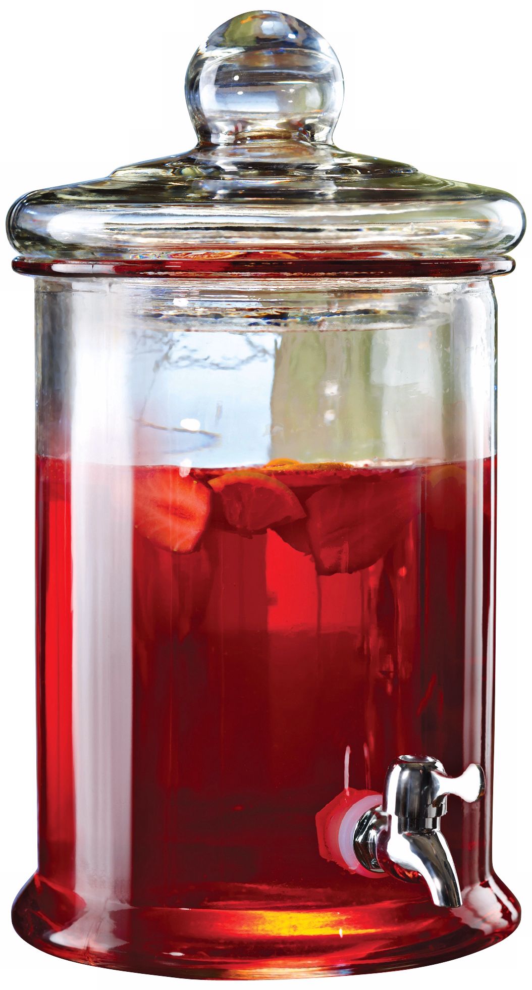 Apothecary Style 13 1/2" High Glass Beverage Dispenser