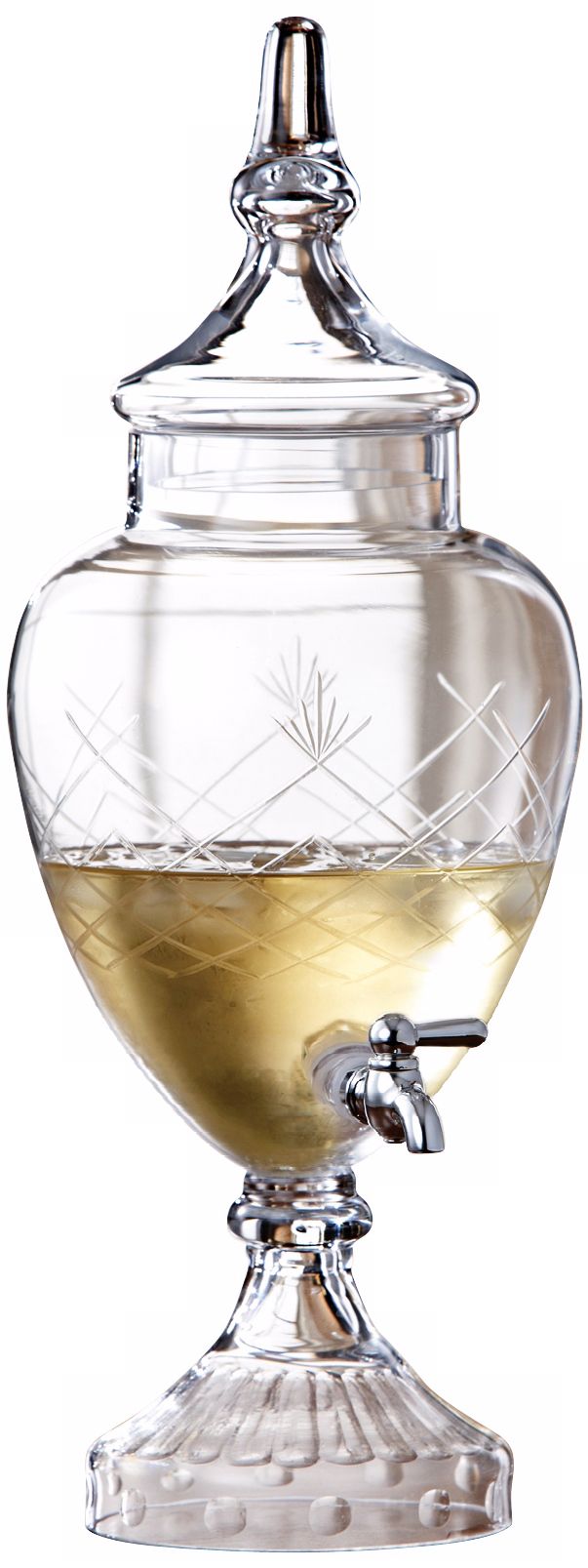 Apothecary 19" High Decorative Glass Beverage Dispenser