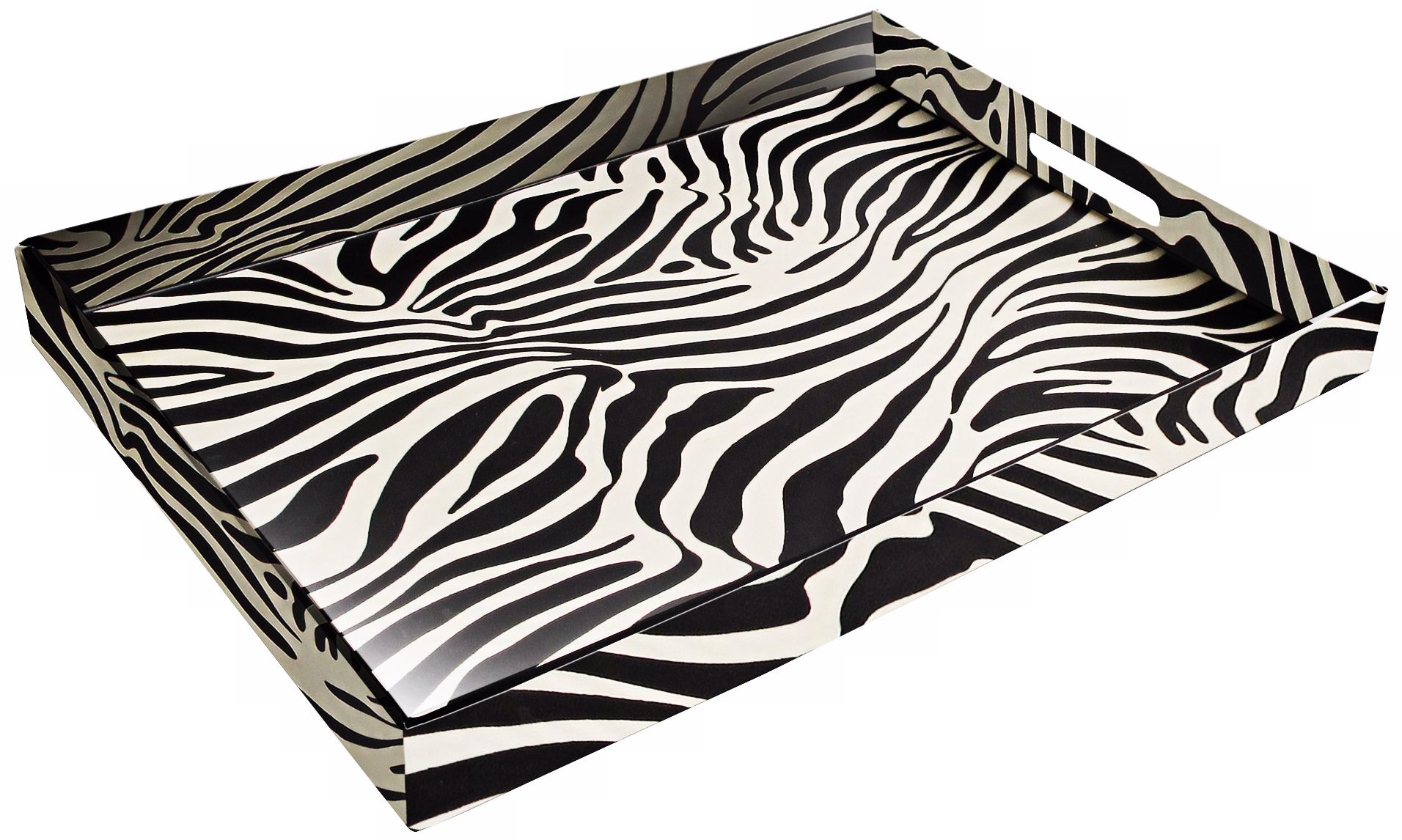 Zebra Faux Leather Tray