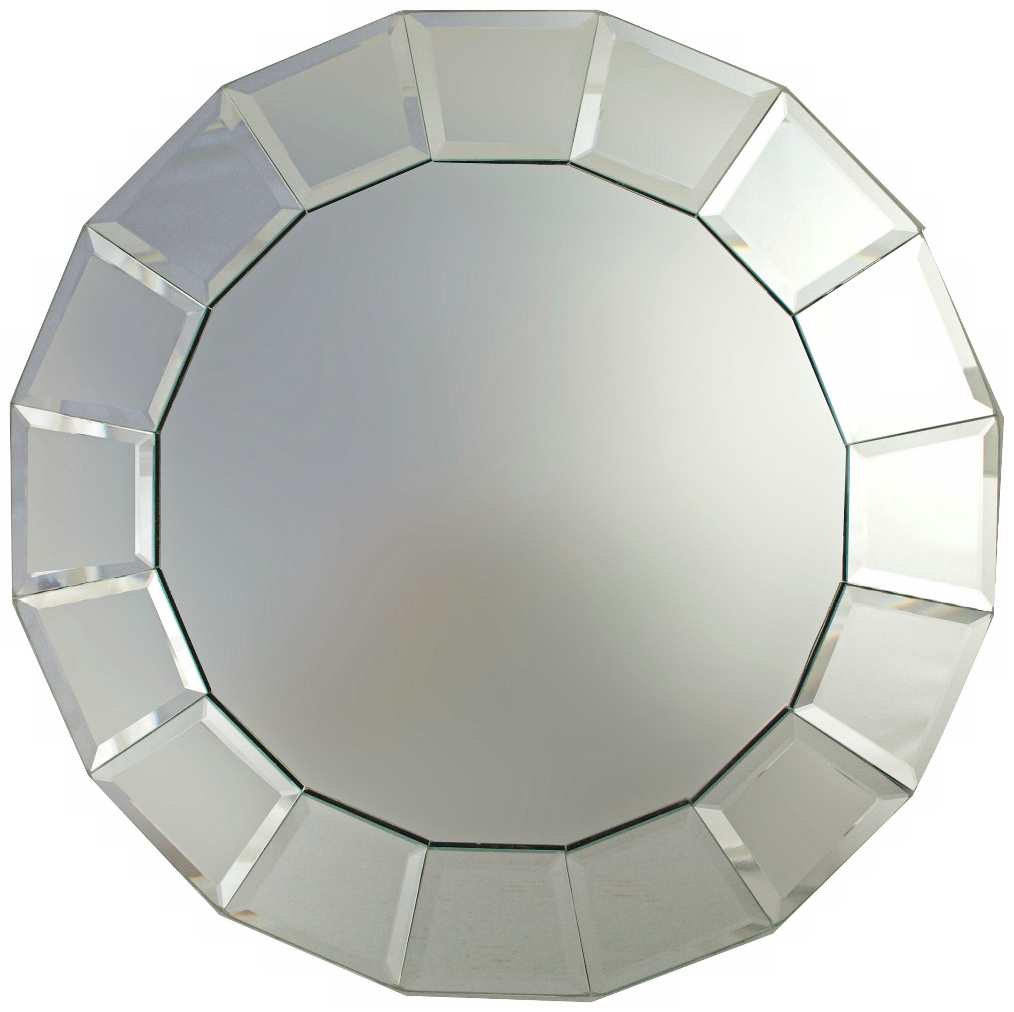 Beveled Block 13" Wide Mirror Charger Plate