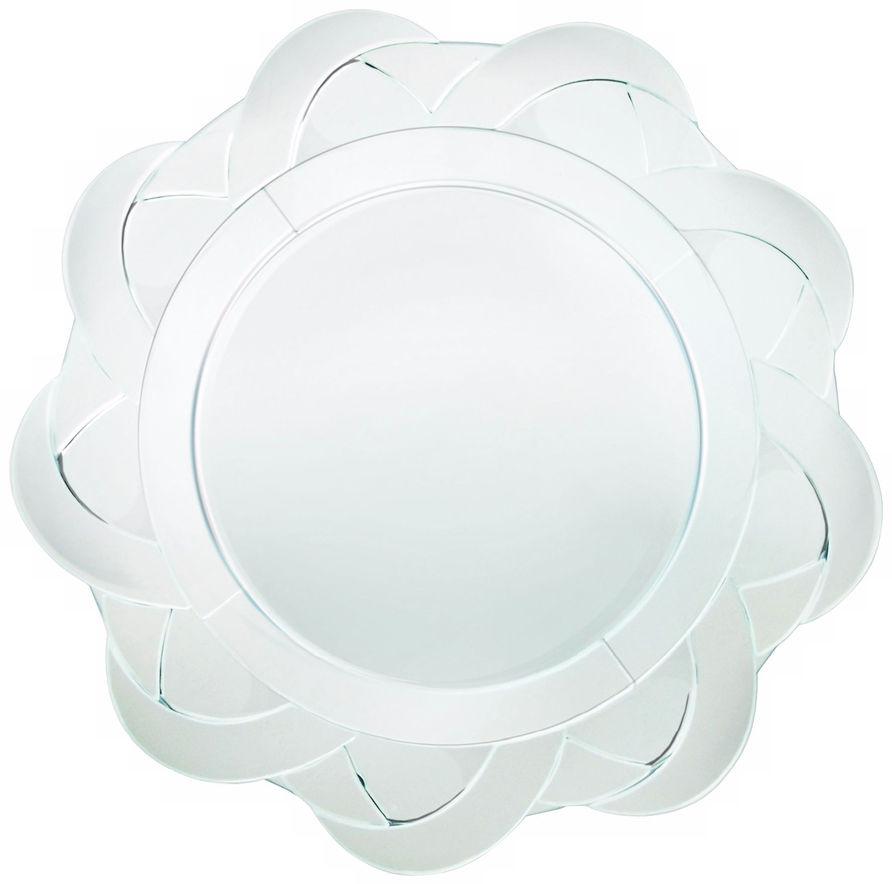 Glass 13" Wide Mirror Charger Plate
