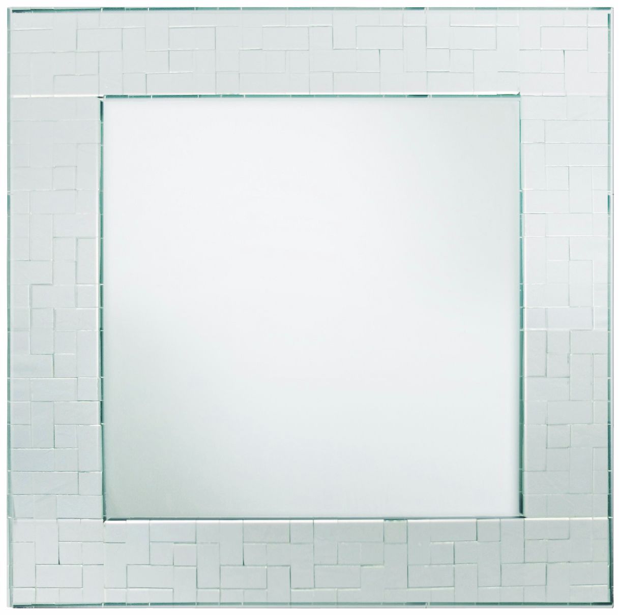 Mosaic 13" Wide Square Mirror Charger Plate
