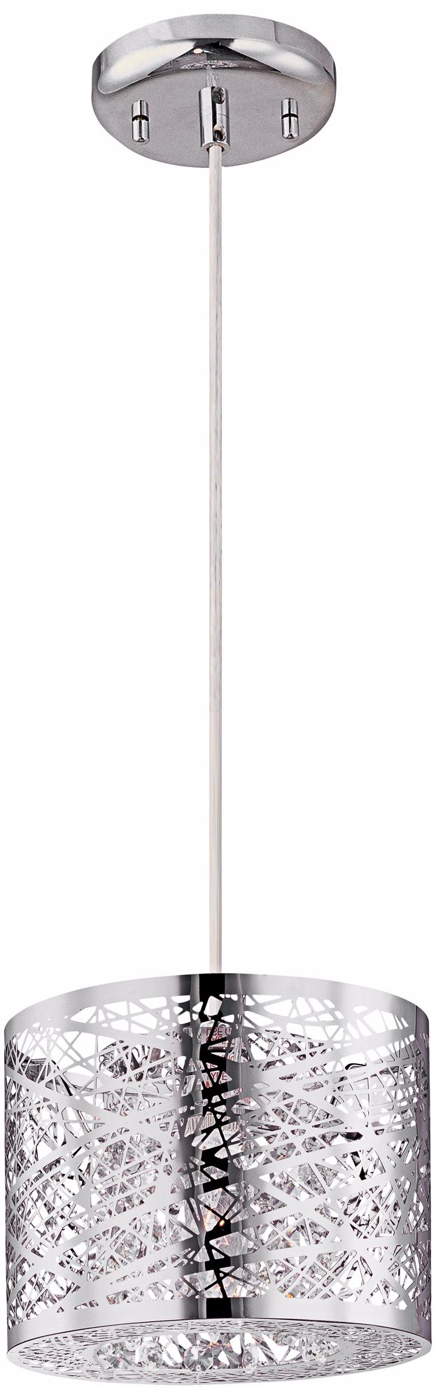 ET2 Inca Web 7 3/4" Wide Polished Chrome Mini Pendant Light