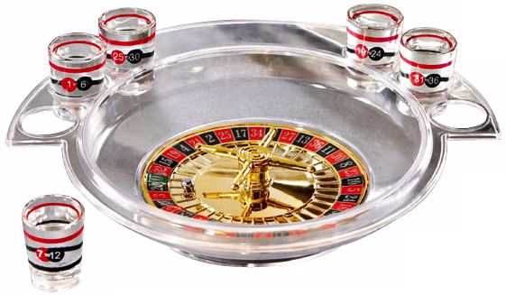 Roulette Wheel Shot Glass Set