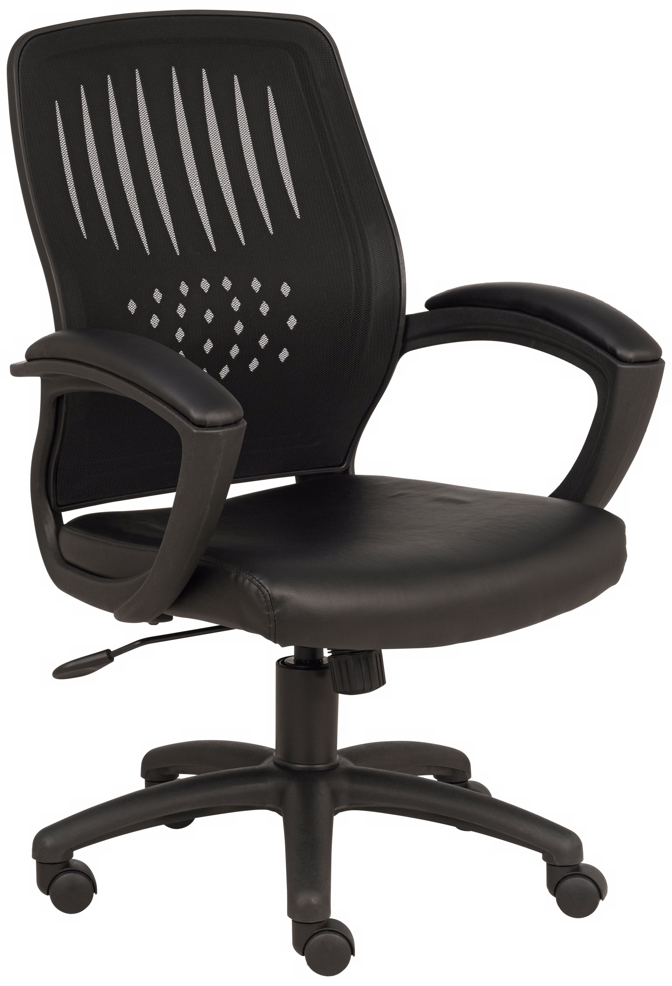 WorkSmart Screen Back Designer Shell Black Office Chair